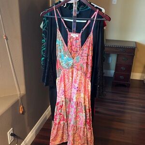 Paani Brand Dress. Vibrant Floral Midi Dress